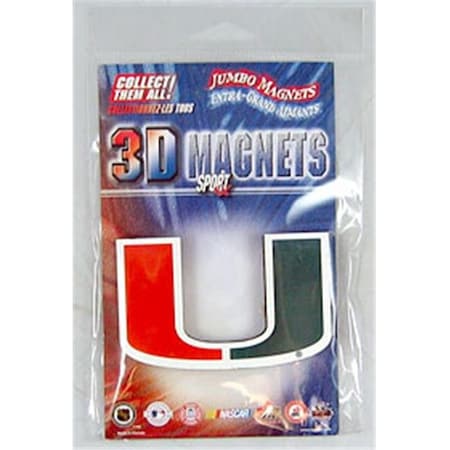 Sportfx International Miami Hurricanes Jumbo 3D Magnet 2655170336